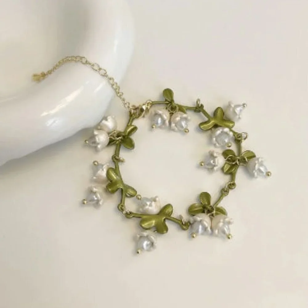 Delicate Lily of the Valley Bracelet for Women - NEW